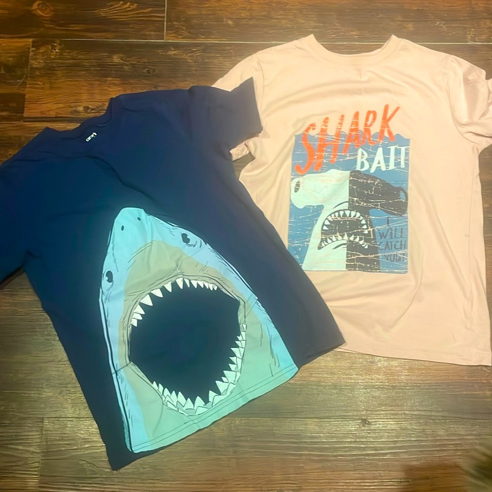 Lot of 2 shark t shorts, size 10